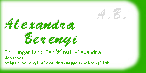 alexandra berenyi business card